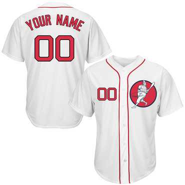 Red Sox White Customized Cool Base New Design Jersey,We sell and wholesale Red Sox White Customized Cool Base New Design Jersey on line form chian!